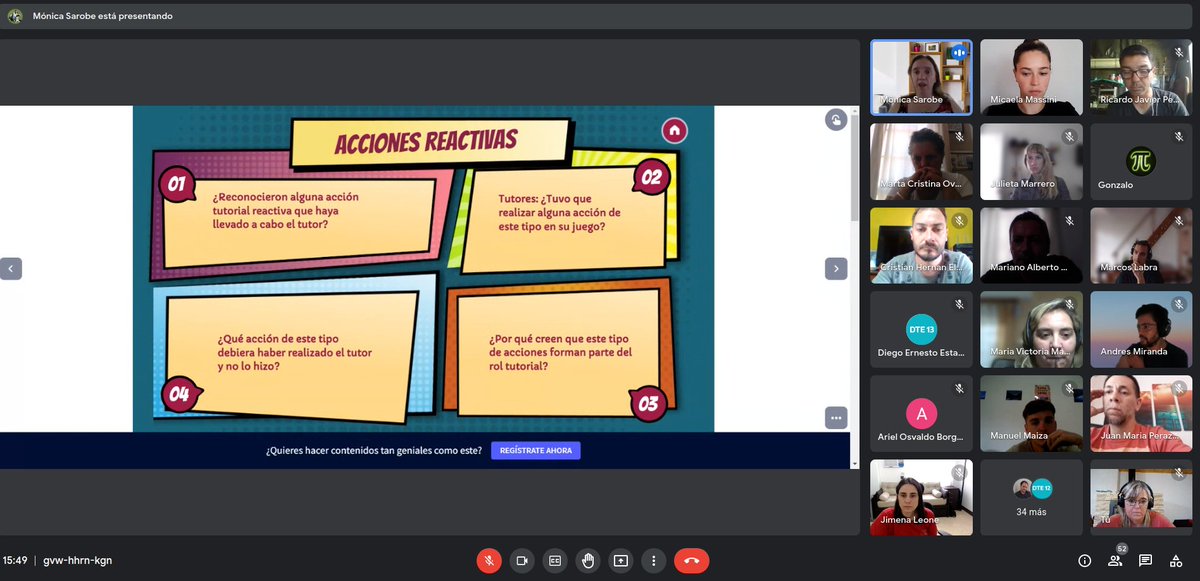 elvitakehler's tweet photo. En este momento participando del 2do encuentro sincrónico del Curso "Formación de tutores para cursos virtuales" junto con @cefemonte reflexionando sobre las acciones del tutor virtual. @DTERegion_17 https://t.co/MVjKdgB613
