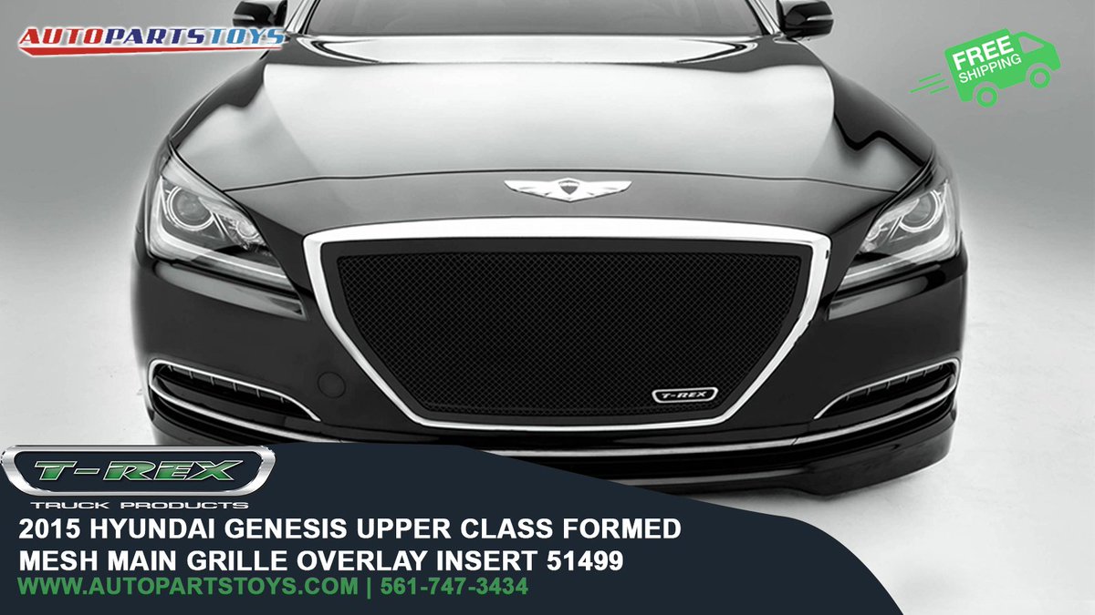 autopartstoys's tweet image. T-Rex 2015 Hyundai Genesis Upper Class Formed Mesh Main Grille Overlay Insert
Part No. on Website#: 51499
.
.
Free Shipping on orders over $50!
Guaranteed Best Price!
Buy From: AutoPartsToys.com
.
.
.
#TRexGrilles #Grilles #Hyundai #Genesis #HyundaiGenesis #Grille