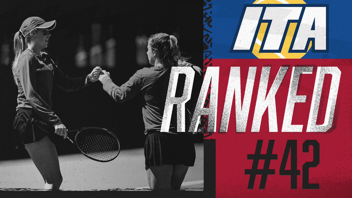 .<a href="/TatumBRice/">Tatum Rice</a> and <a href="/MorganCross21/">Morgan Cross</a> check in at No. 42 in the latest <a href="/ITA_Tennis/">ITA</a> doubles rankings!

#WPS🐗🎾