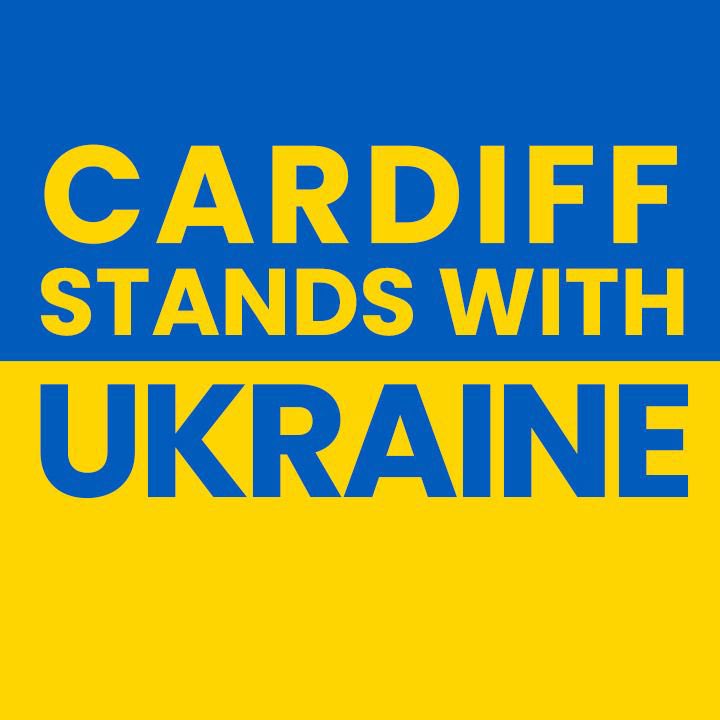 AnnaMcMorrin's tweet photo. Cardiff stands with Ukraine. https://t.co/llns4SBgjn