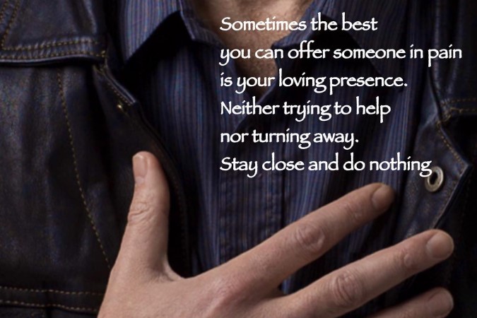 stephanpende's tweet image. „Stay Close and Do Nothing“ is a book about caring for the dying, sound advice for meditation practitioners and psychotherapists. If we stay with the sensation of challenging emotions, resist the fight-or-flight instinct, transformation can happen. #caregiving #resilience