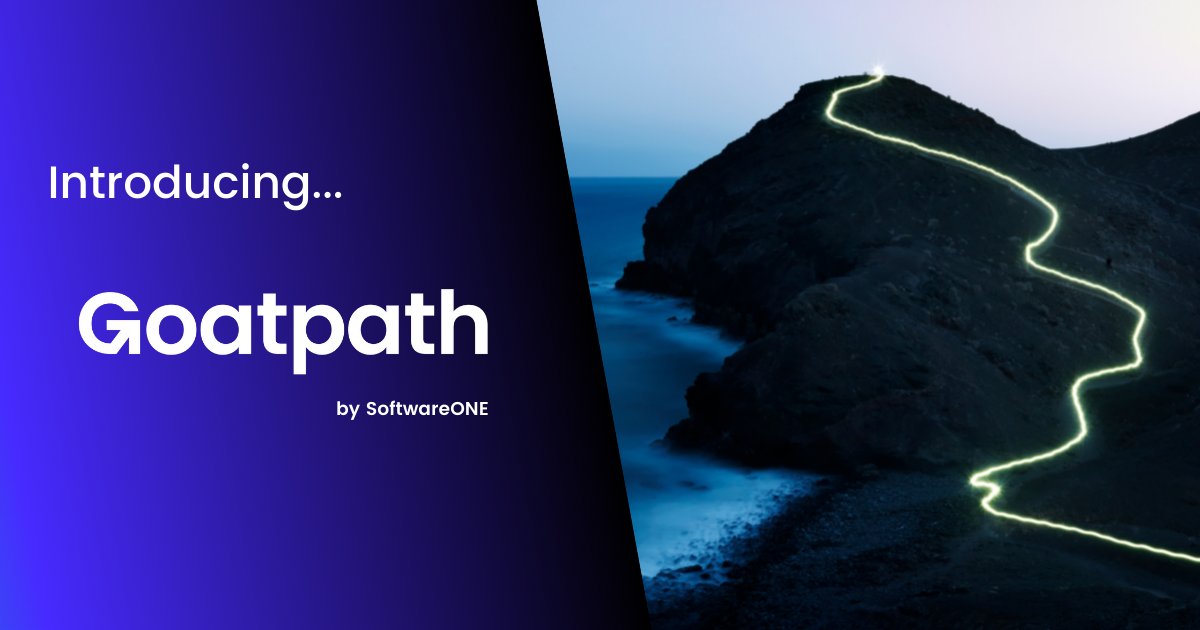 SoftwareOne's tweet photo. We are excited to announce our new brand - Goatpath by SoftwareONE. @goatpathglobal aims to make it easy for businesses to #automate and #govern procurement, management and security of software and cloud. Learn more: https://t.co/hILISSSxOU
#softwareONE #goatpath https://t.co/lDXvilCd70
