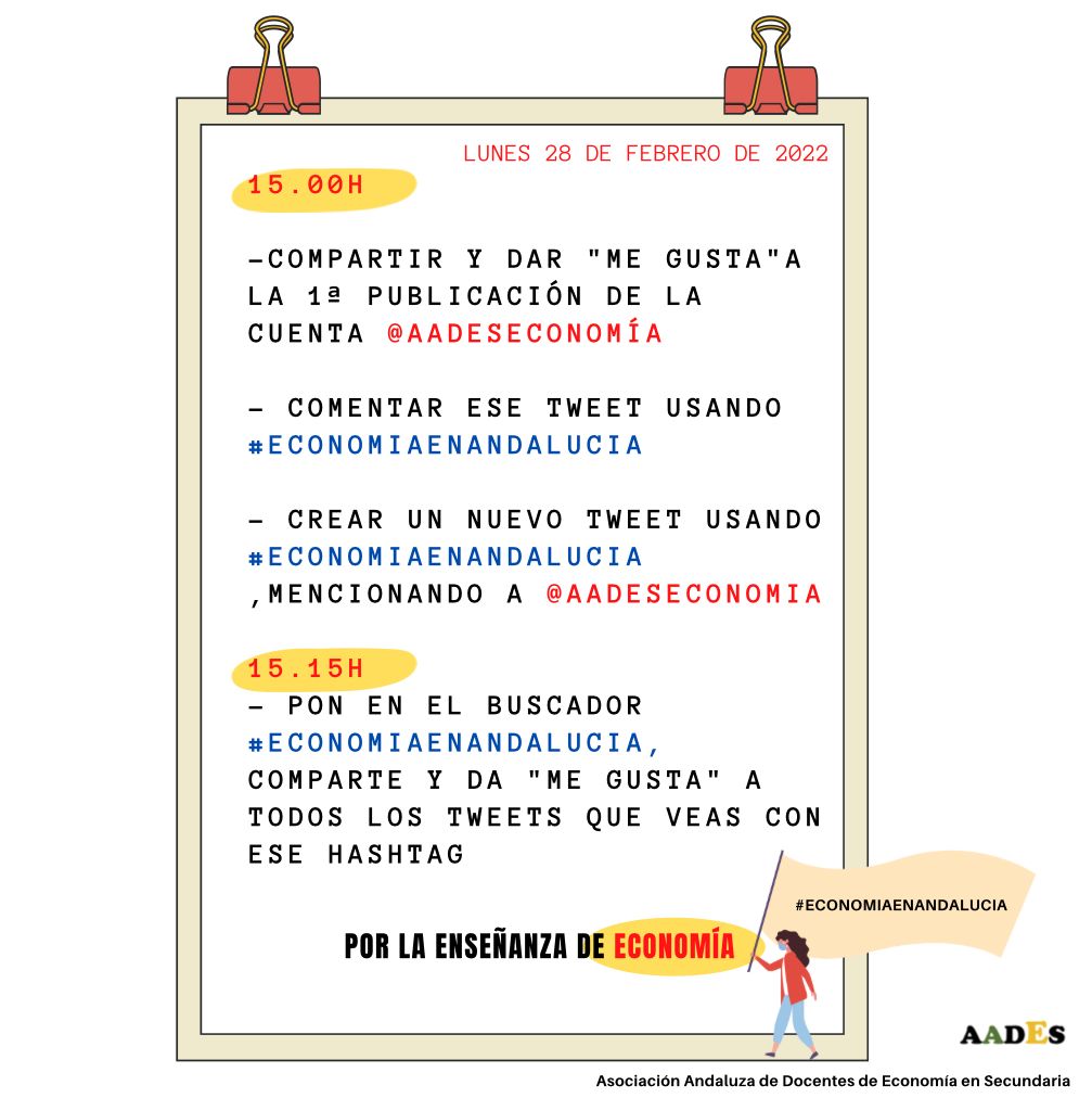 Casi todos tenemos claro que la #economiaensecundaria es necesaria en Andalucía así que hemos pensado aprovechar el #diadeandalucia para recordárselo a nuestros dirigentes ¿Nos ayudas a difundirlo? 

¡Tan solo es necesario gastar 5 minutos de tu tiempo!

#loveeconomia