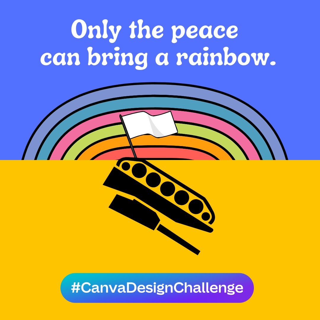 CarloBaldi's tweet photo. #peace #rainbow #CanvaDesignChallenge https://t.co/Ew2Vt1Qz4i