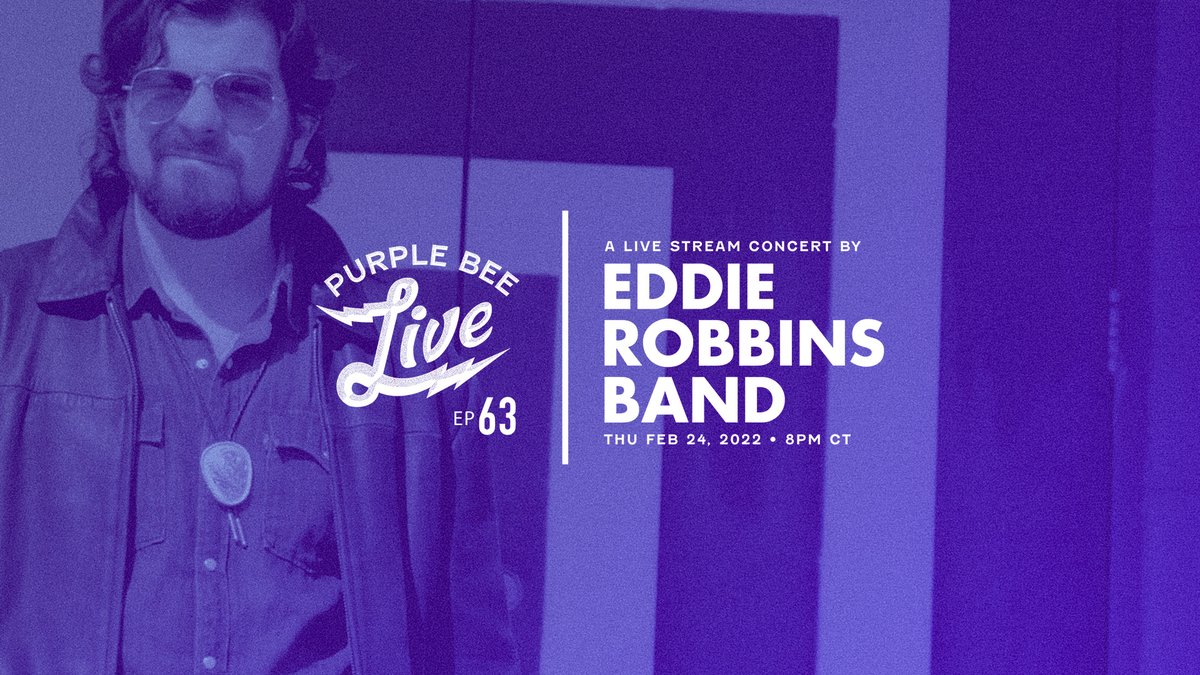 purplebeetv's tweet photo. Just kicked off Purple Bee Live E63 with Eddie Robbins Band 🚀 

Come thru! 🐝

https://t.co/GiNLc6OcLQ https://t.co/UVLB7qEYdK