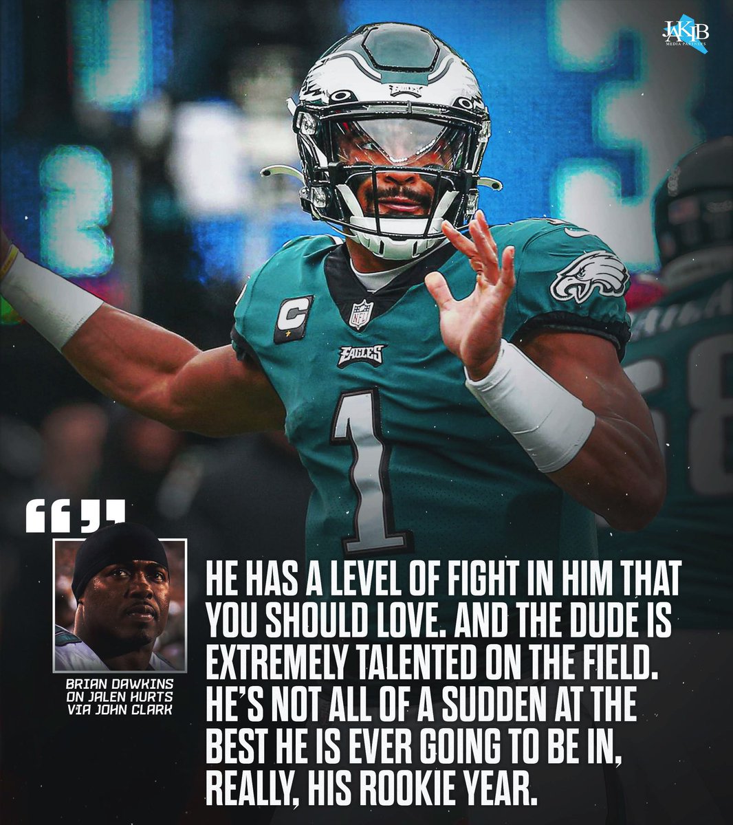 JAKIBSports's tweet photo. Brian Dawkins on Jalen Hurts
#FlyEaglesFly https://t.co/6WLuHkKFJX