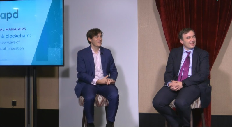 GrantThorntonSp's tweet photo. #BlockchainAPD @Javier_Rivas_C de @EAE_B_School pregunta a @LuisPastorGT sobre los #riesgos de las #criptomonedas: "Hay muchos riesgos pero también se está trabajando para reducir las vulnerabilidades. El principal riesgo es que se prohíba en algunos países como ocurre en China". https://t.co/BJr7Wpi35Z