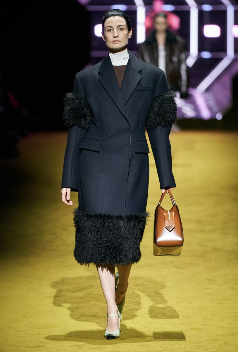 fur coat details at Prada fall ‘22