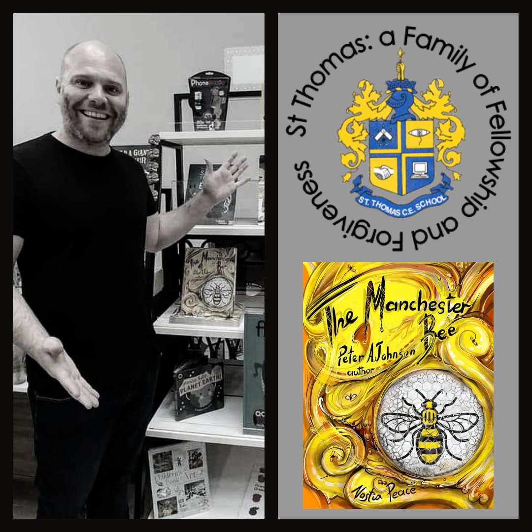 PAJthewriter's tweet photo. Looking forward to my next author visit at St Thomas' Primary School. All booked in and they've chosen to study The Manchester Bee #themanchesterbee #authorvisit #childrensbooks #manchester #manchesterbee #manchestereveningnews #education #primaryschool https://t.co/6WG7VWyF6y