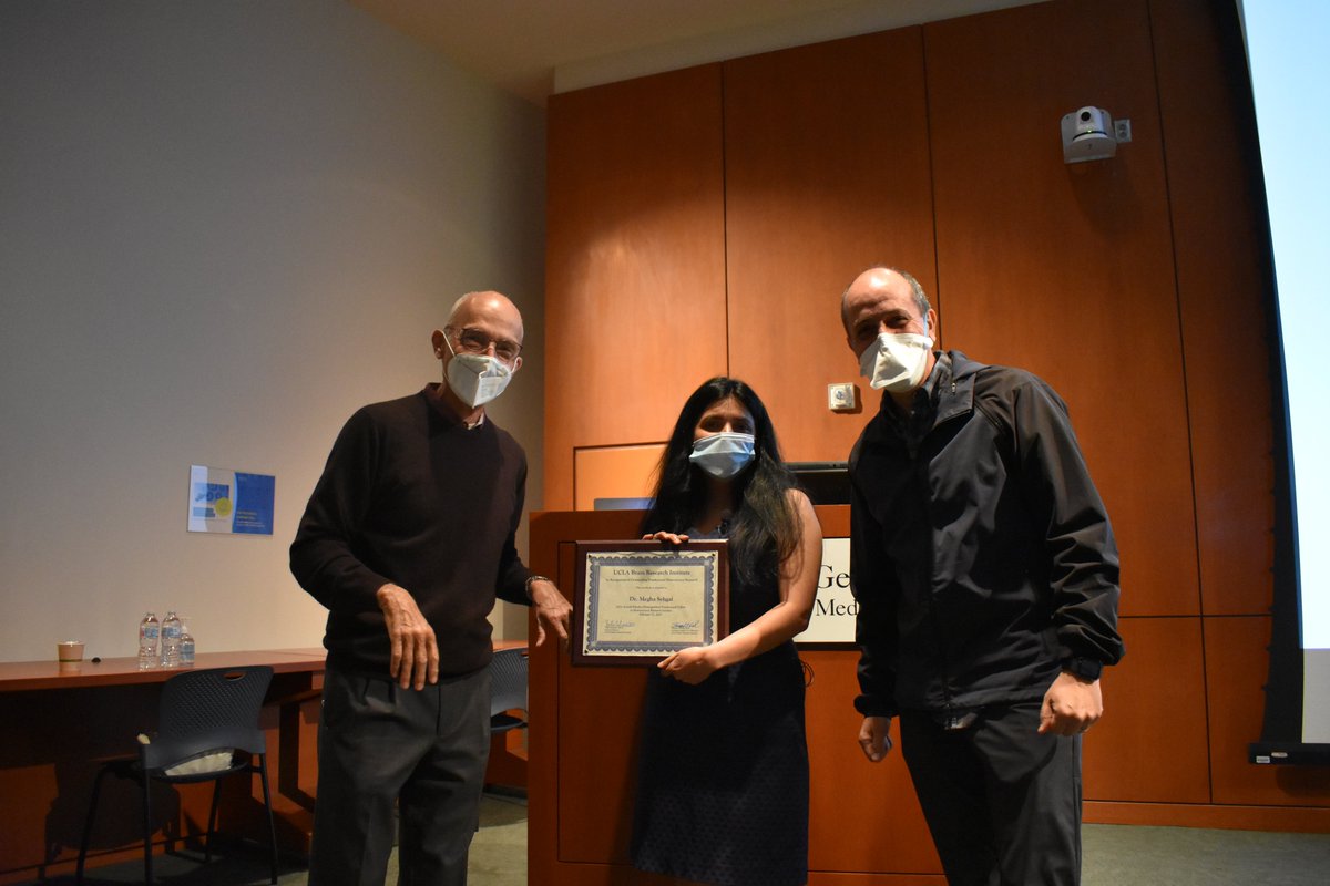 UCLA_BRI's tweet photo. Congratulations to @Megha_Sehgal_10, on being awarded the 2021 Arnold Scheibel Distinguished Postdoctoral Fellow in Neuroscience Lecture. The recording of the lecture is available here: https://t.co/hMd5lrz9UY
#UCLA #DGSOM #DGSOMUCLA #Neurobiology #Psychiatry #Psychology #ICLM https://t.co/RzixvD0TXZ
