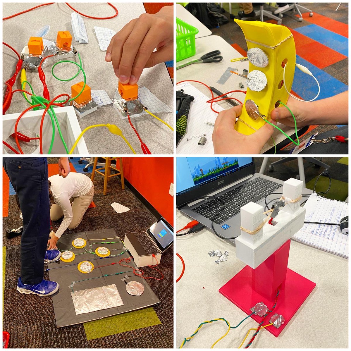 AdamsonHDMM's tweet image. A few of the unique game controllers that were introduced at todays Maker Fair. #STEMis @tinkercad @dremel @Makerspaces_com @MakerEdOrg @makeymakey @ff3dprinters @HDMcMillan