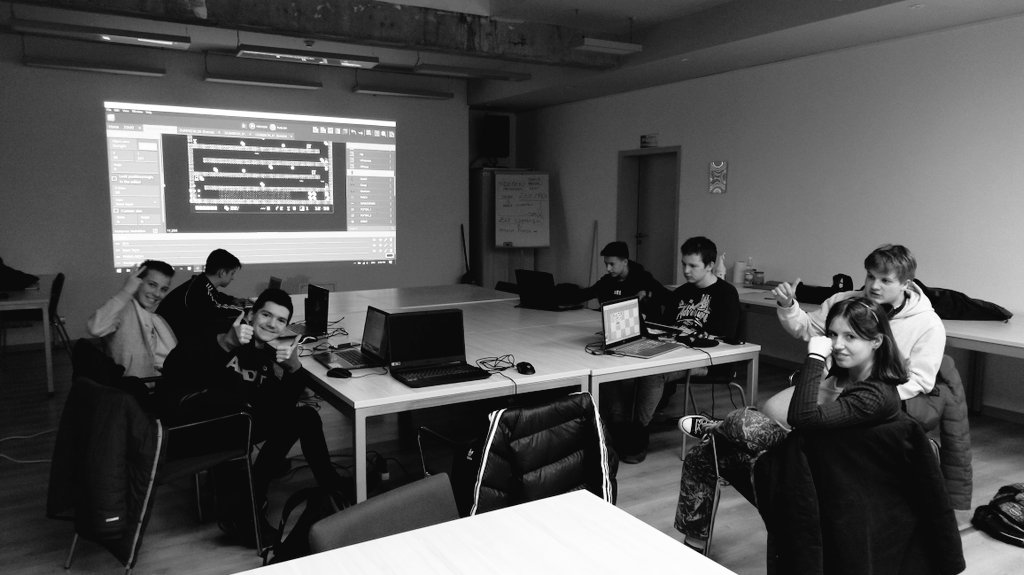 LazyCoast's tweet photo. @LazyCoast working hard at new puzzle logic 1bit game - "Derek". Soon we will uncover a little gameplay for you all. For now we just wanna say hello. Lets play.

#gamedev #pixelart #1bitgame #gdevelope #kołobrzeg #poland #polishgamedev #indiegames #derekgame https://t.co/nOmvHHgbXA