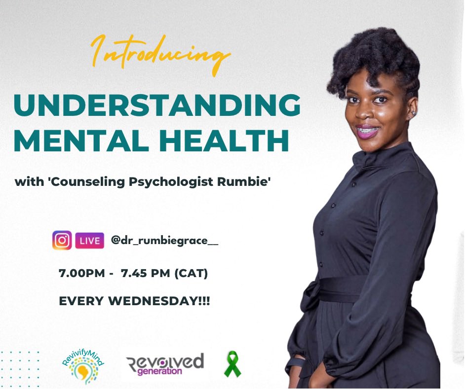 RevolvedG's tweet photo. Understanding Mental Health with Counselling Psychologist @RNgandini Talk Show will be live on her Instagram page as well as our YouTube and Facebook page every Wednesdays. Kindly follow her on the link👇🏽

https://t.co/gjOYJFFce5

#mentalhealth #mentalhealthawareness #acryforhelp https://t.co/wTHDsdQLRl