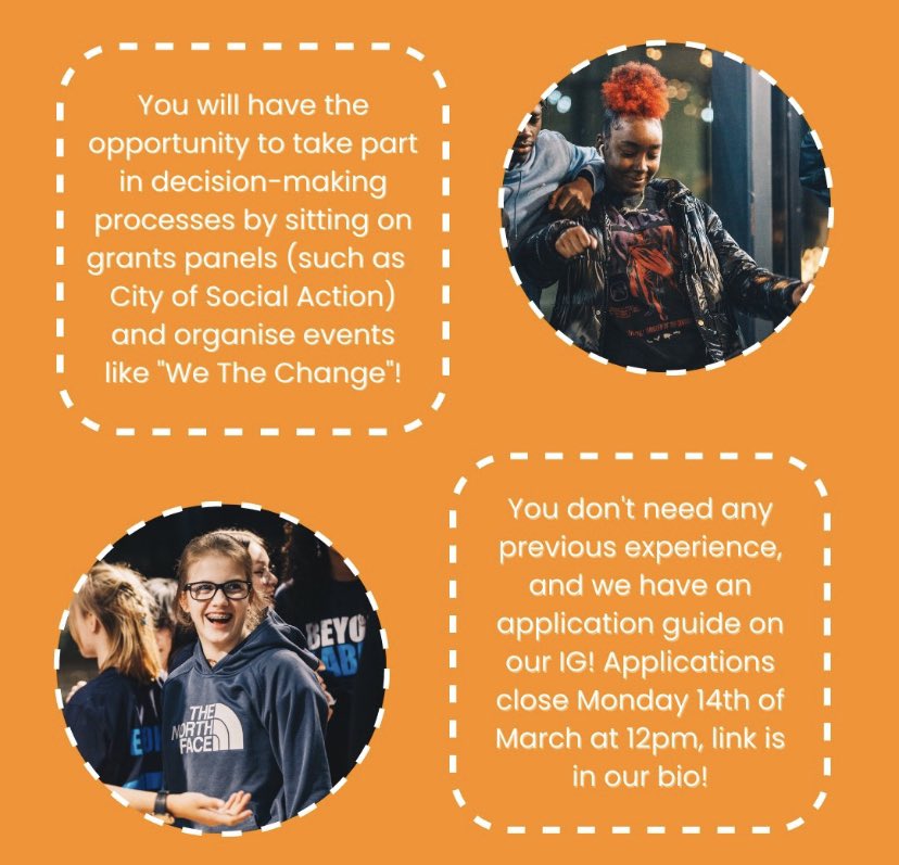 I feel so lucky that my role as Project Coordinator at <a href="/Young_MCR/">Young Manchester</a> means I get to work with some ace young people through the ambassador programme🙌🏼

We’re now recruiting our 3rd co-hort, click the link to find out more: linktr.ee/youngmanchester

Applications close March 14th⏰