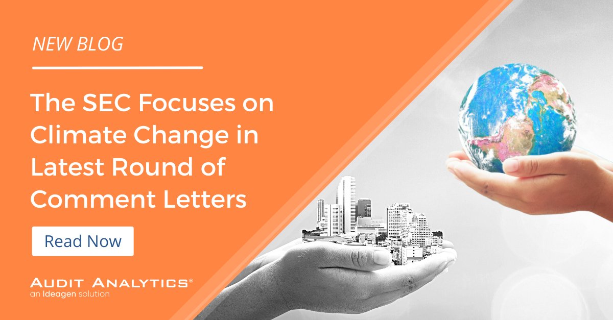 The SEC has begun releasing their first round of climate change-related comment letters to the public. Find out who is receiving these comments, what the SEC is asking, and how companies are responding!

bit.ly/3herZtP

#SEC #commentletters #climatechange