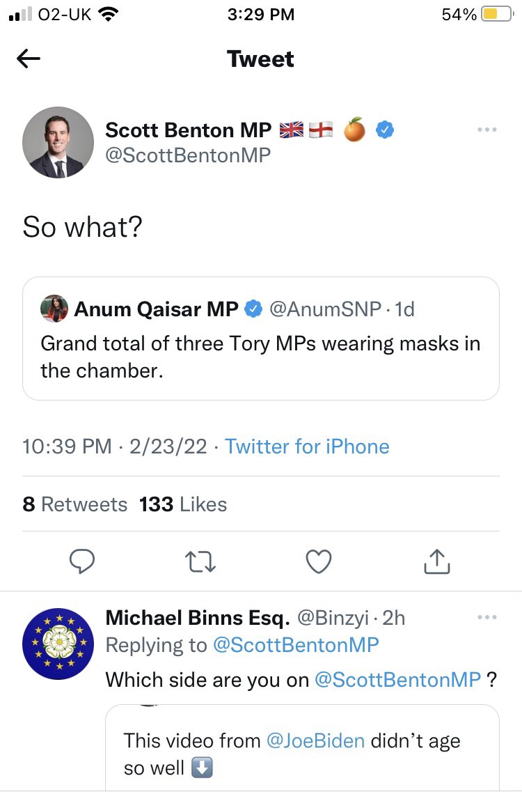 You have to ask again if this is the level of discourse that we should expect from an elected Member of Parliament (I'll give you a clue - it isn't). #DontBetOnBenton