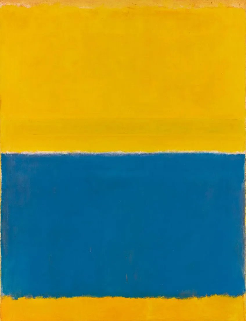 Brindille_'s tweet photo. Untitled (Yellow and Blue), 1954 by Mark Rothko (American, 1903 - 1970) https://t.co/augcq1E7gE
