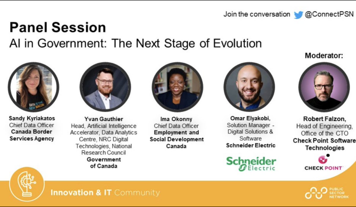Great conversation today with <a href="/SandyKyriakatos/">Sandy</a>, <a href="/ImaOkonny/">Ima Okonny</a>, Omar Elyakobi and Robert Falzon on the future of #AI in Government.  Thanks to <a href="/ConnectPSN/">PublicSectorNetwork</a> for the invitation!