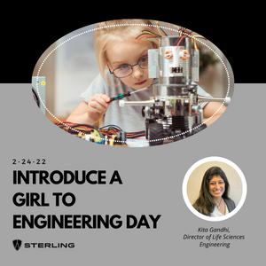 sterlingeng's tweet photo. Today is Introduce a Girl to #Engineering Day! This day is dedicated to encouraging girls to consider engineering careers. We talked with our own Kita Gandhi about nurturing future generations of female engineers: https://t.co/smWgeJPQNu
#GirlDay2022 #IGED #engineersweek https://t.co/fQBU5aJgGa