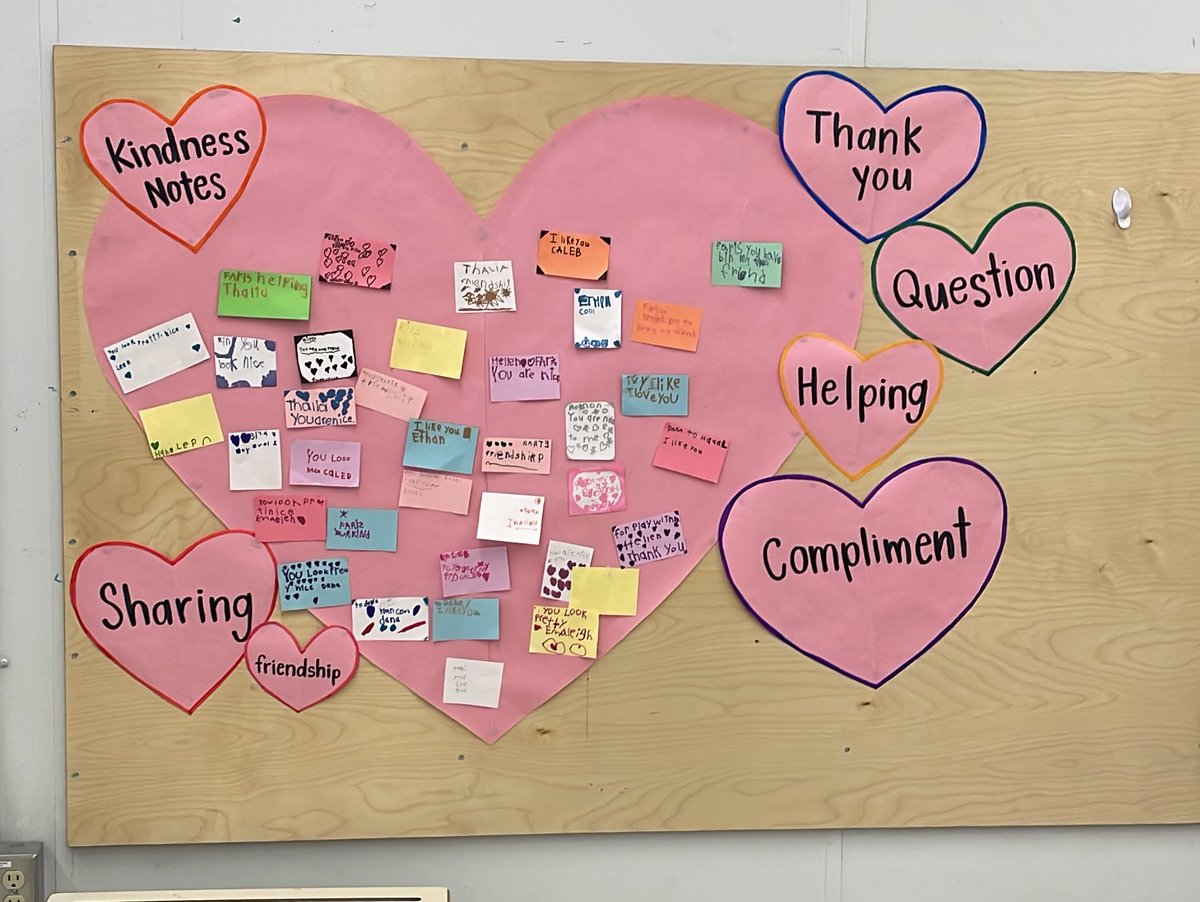 JSMelementary's tweet photo. Pink Shirt Day!  Wall of compliments https://t.co/fh908gGitP