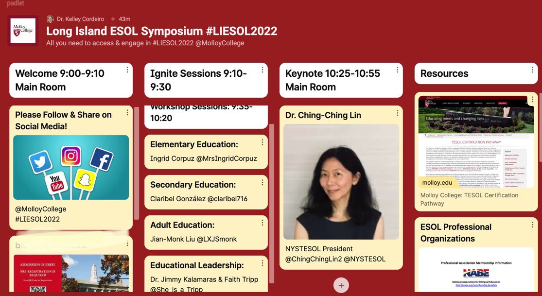 We're getting excited for #LIESOL2022 3.5.22 ~ 9-11am @MolloyCollege! So many great speakers! Who will be there? Register to join us bit.ly/LIESOL22Reg