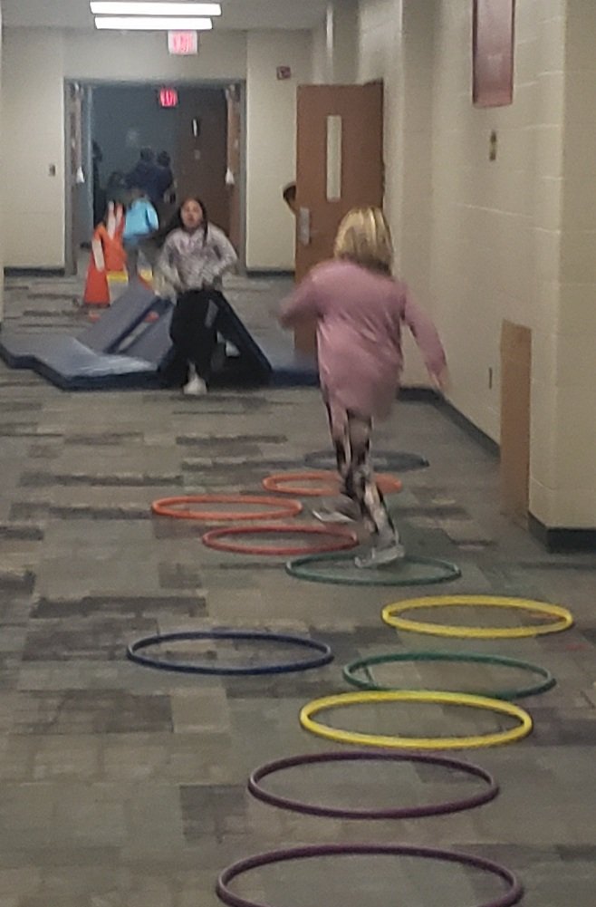 ShellCreekVikes's tweet photo. Indoor recess obstacle course! #lakeviewvikes #comebacksun https://t.co/WbwSsRYsH3