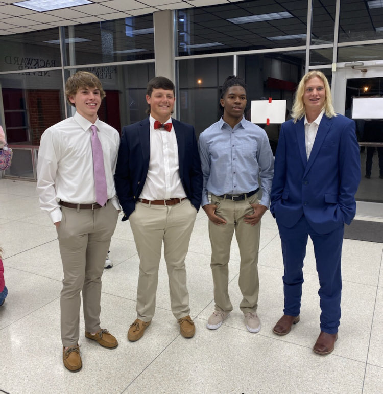 CARDBALL1's tweet photo. Congratulations Zacari Rogers, Juilan Dorn, Reid Nelson and Reid Parker for being inducted to National Honor Society.  Great students and great players.  Go CARDS https://t.co/HYP5HOvT0D