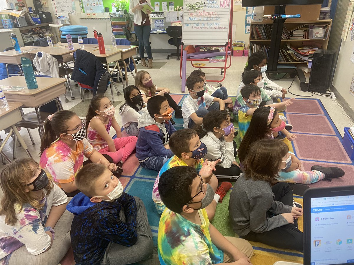 leenbright's tweet photo. So it was 2/22/22 and we tie-dyed shirts to 🎉 celebrate and wore them on 2/23/22 and had record high temps in winter! #thisisus #brightbunch #palindrome #2ndgraders2022 https://t.co/JdKKhVtohR