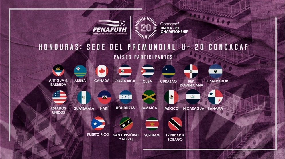 Honduras será sede del premundial Sub20 de la Concacaf rumbo a