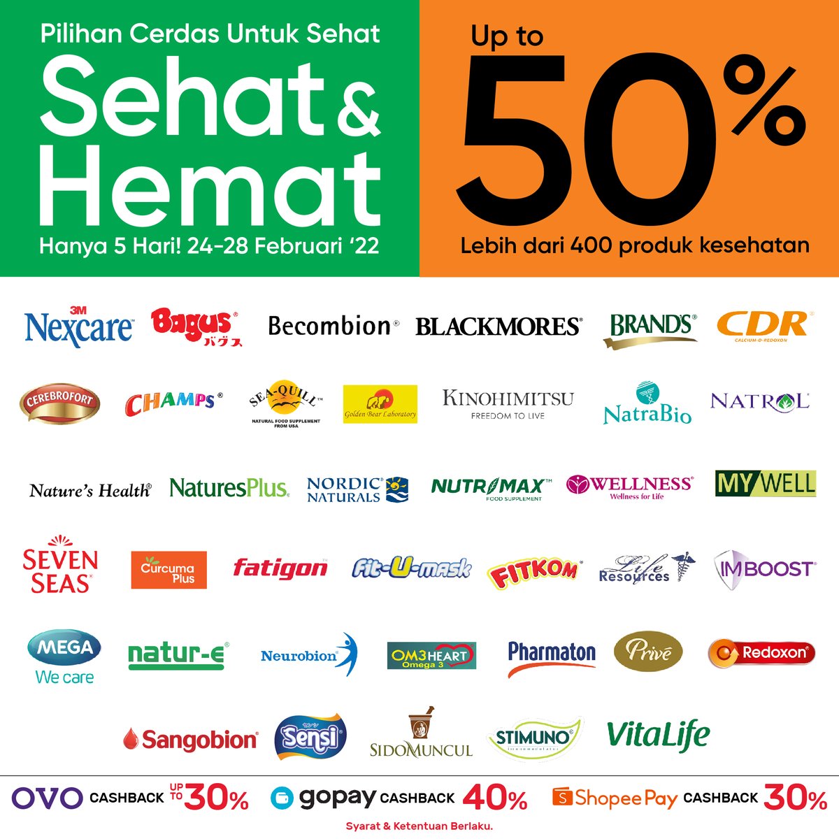 GuardianID's tweet photo. Wellness disc up to 50% off di Guardian Healthy Days! Promo sampai 28 Feb '22! Cus belanja! #GuardianHealthyDays #cerdassehat https://t.co/A07erTTtqY