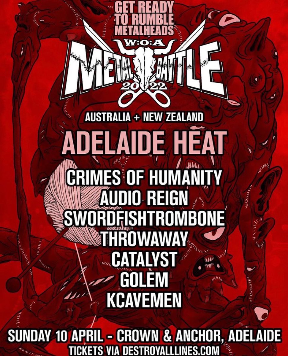 Kcavemen. Will be performing at the Adelaide wacken metal battle in April 🤘🥶🤘