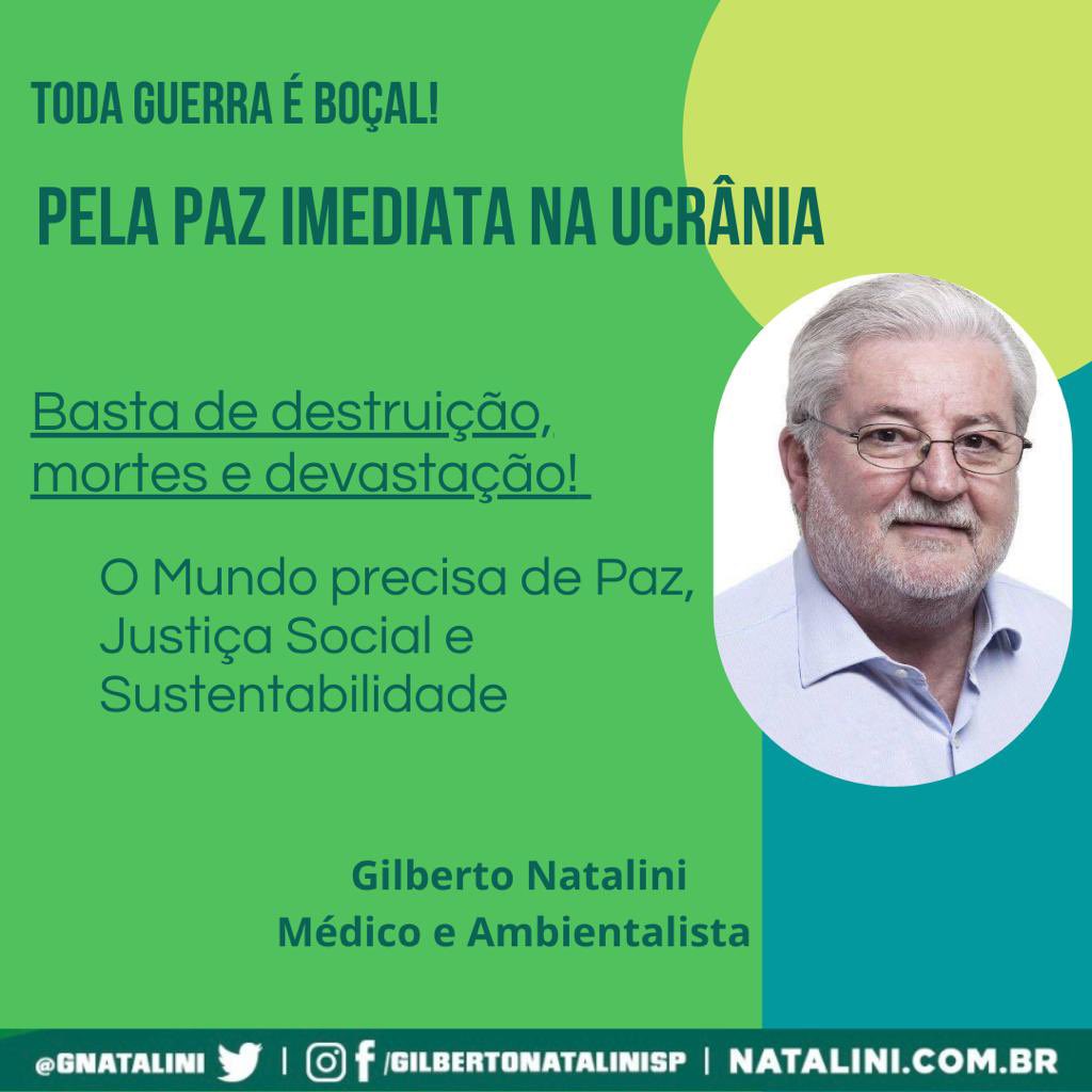 gnatalini's tweet photo. Parem um pouquinho suas rotinas. Deem uma atenção à guerra da Ucrânia. Se manifeste a favor da paz, seja você quem for. https://t.co/bQtTMarZuW