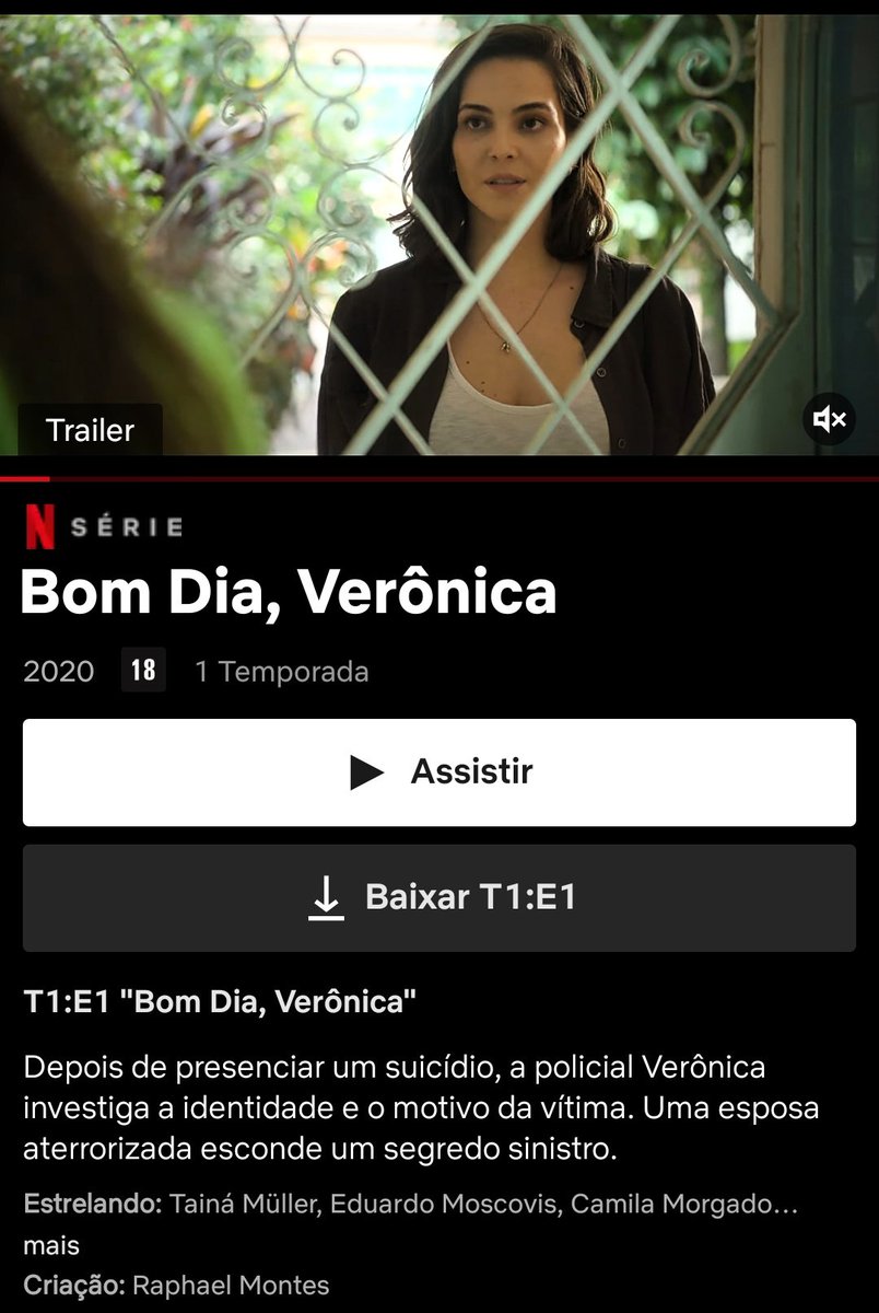 PretaDorameira's tweet image. Séries nacionais da Netflix que eu já vi e recomendo! 

Sendo #3PercentNetflix é uma das melhores séries que eu já vi! #NinguemTaOlhando é uma comédia espirituosa e #BomdiaVeronica é para os fortes pois é muito pesada!
