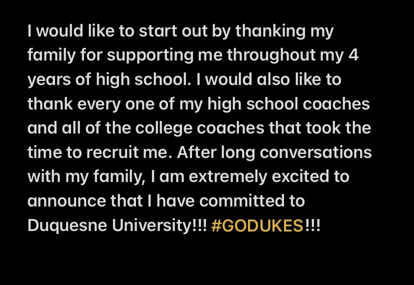 Domenic_Fusca23's tweet photo. 100% COMMITTED!! @DuqFB @CoachFarisonDUQ @CoachSchmittDU #GoDukes https://t.co/HY8AhaCEoH