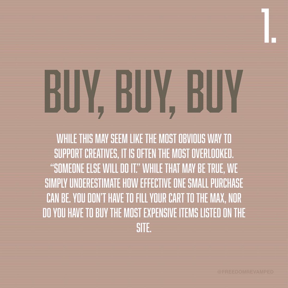Shauniemariemed's tweet photo. 4 Ways To Support Black Creatives!! 

 Often times, people think that making a purchase or spending money is the ONLY way to support creatives/entrepreneurs. Although that may be one way, there are so many more ways to show your support and appreciation!💕 

 @FreedomRevamped https://t.co/RTB3e8QsnJ