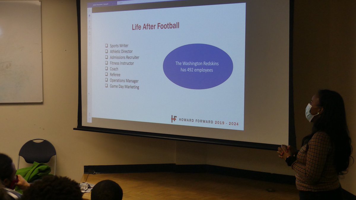 HUBISONFOOTBALL's tweet photo. Thank you @HowardCCPS for speaking with our student athletes! #RealTalkThursday #STMDT https://t.co/i3Wfa4X6Dc