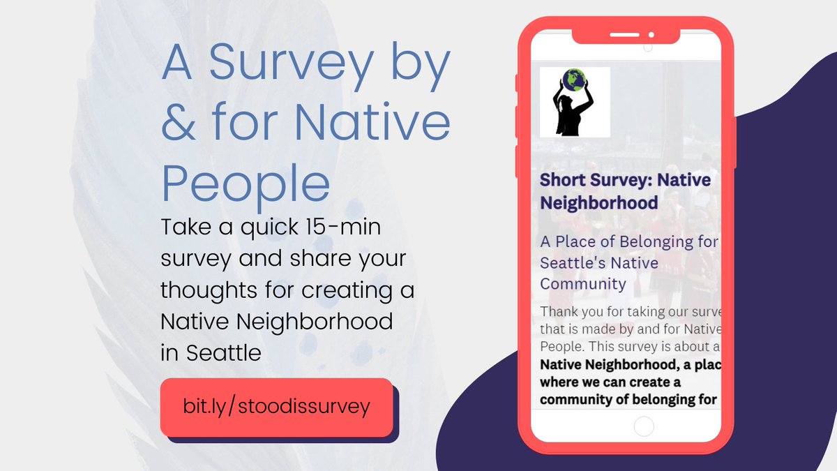 DemarusTevuk's tweet photo. Take &amp; share the Native Neighborhood survey and help build a place of belonging for Seattle's Native Community.
https://t.co/MNmhlQOmMt https://t.co/kmAwk7DJvb