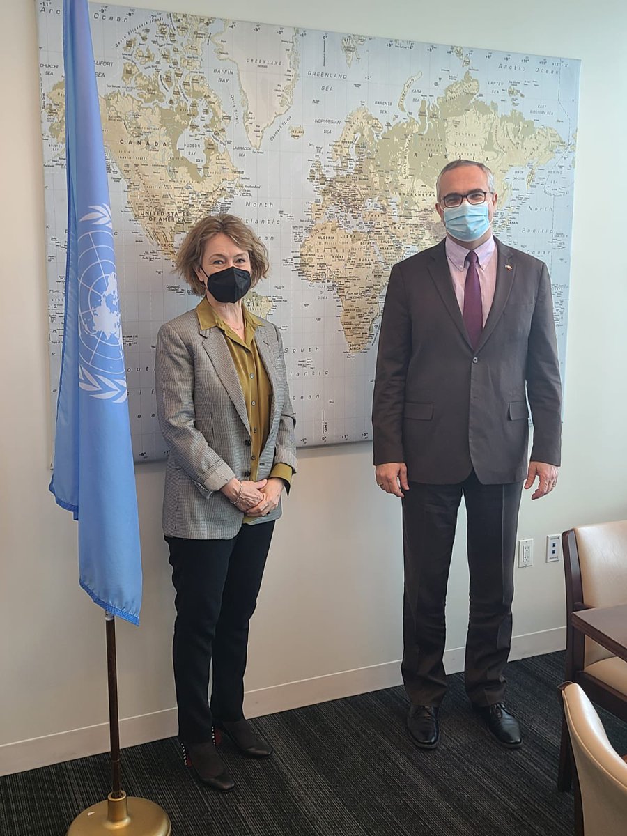 SlovakiaUNNY's tweet photo. Useful discussion w/ ASG @UNHumanRights Ilze Brands Kehris on upcoming session of @UN_HRC &amp; priorities of 🇸🇰 in #HumanRights agenda:
📍media freedom
📍protection of journalists
📍rights of 👩🏽‍🦰&amp;👶.

Amb. @MichalMlynar also expressed great concerns about situation in 🇺🇦.
🇺🇳 https://t.co/ezE4E6jxmG