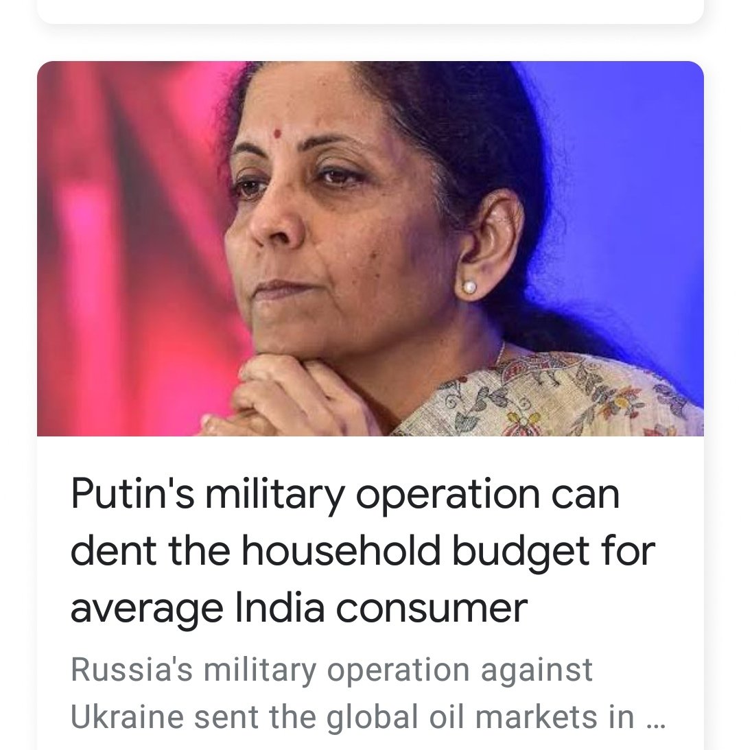 Till 2 days back the blame for the economic mess, high prices, poor growth was on Nehru, Congress, etc. Now it's Putin.
#Budget2022 #BJP_Divides_India