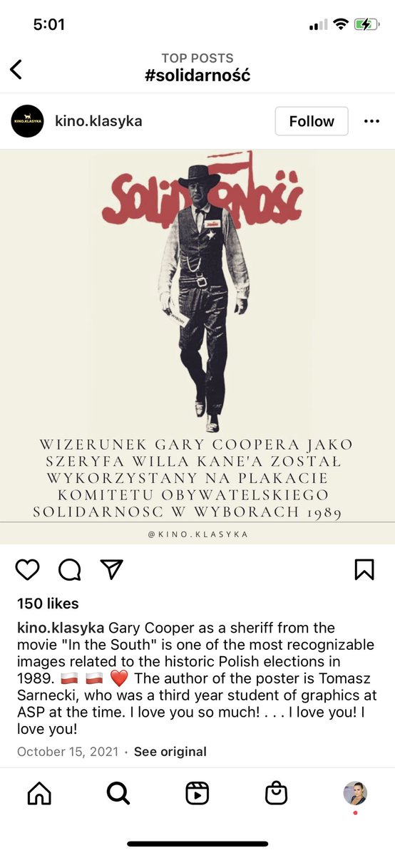 mariannapalka's tweet photo. Polish poster of Gary Cooper walking to the tyrannical oppressors! Yet winning because he is free, has democracy with him and WW3 on the horizon, 30 @NATO nations unified. The Russian currency is already cut by one third. #keepukrainefree 🇺🇦💕 https://t.co/OkL8skTZHL