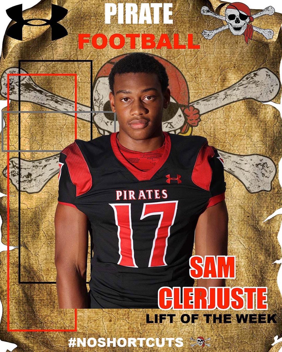 Pirate Football (@portcharlottefb) on Twitter photo Our lift of the week goes to <a href="/ClerjusteSamuel/">Samuel “SAMSON” Clerjuste 🚀</a> ‼️ Video below 👇☠️💪🏼
#NOSHORTCUTS #OUTWORKPOTENTIAL Our lift of the week goes to <a href="/ClerjusteSamuel/">Samuel “SAMSON” Clerjuste 🚀</a> ‼️ Video below 👇☠️💪🏼
#NOSHORTCUTS #OUTWORKPOTENTIAL