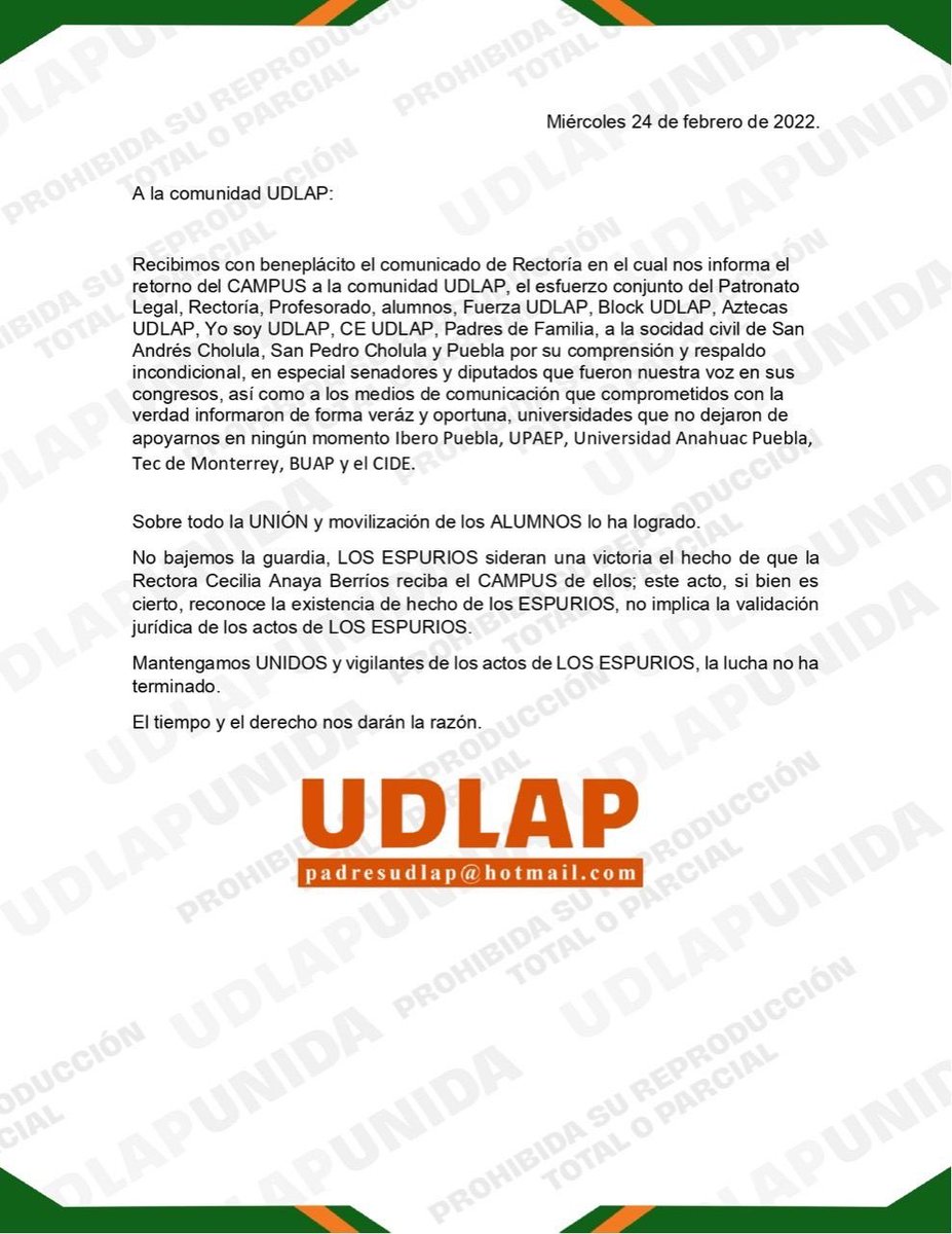 Gracias, Gracias, Gracias. #UDLAPLibre