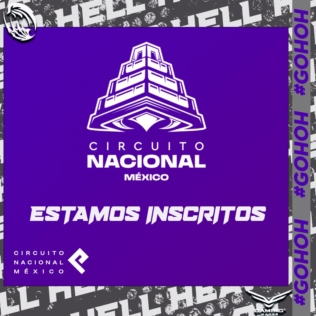 HeavenOrHell1's tweet photo. Ya estamos inscritos y listos para participar en el #CNM 2022, organizado por @LVPmex, esperamos contar con su apoyo. 👊
#GoHoH https://t.co/4vXOZoq6HV