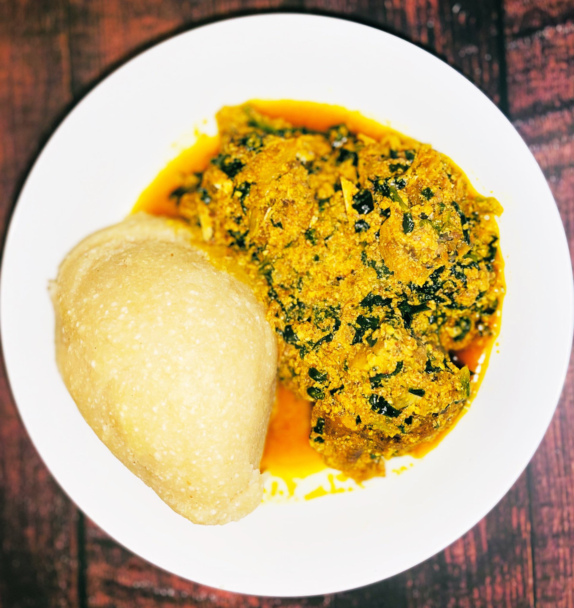 AuntyChy's Kitchen ® on X: "Egusi Soup and Fufu/Garri🍲 😋 Nigerian Delicacy 😘 https://t.co/B1pSq2I4Xr" / X