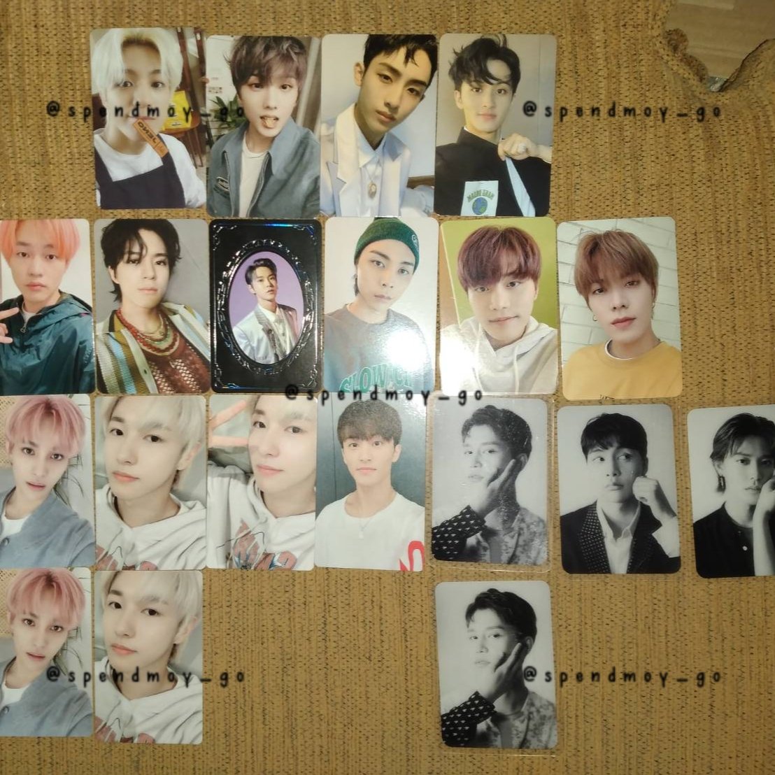 WTSHEREE's tweet photo. pc cafe jeno 75k
pc jisung boring 110k
pc winwin past ver 110k
pc agent mark 65k
pc yizhiyu hot sauce part 2 chenle 80k
pc ygm jeno 180k
yearbook doyoung 120k
pc yangyang our home 65k

pc slowacid 65k/each
> johnny
> taeil
> yuta

pc dicon 45k/each
> taeil
> johnny
> yuta https://t.co/e1ldVO7G7W