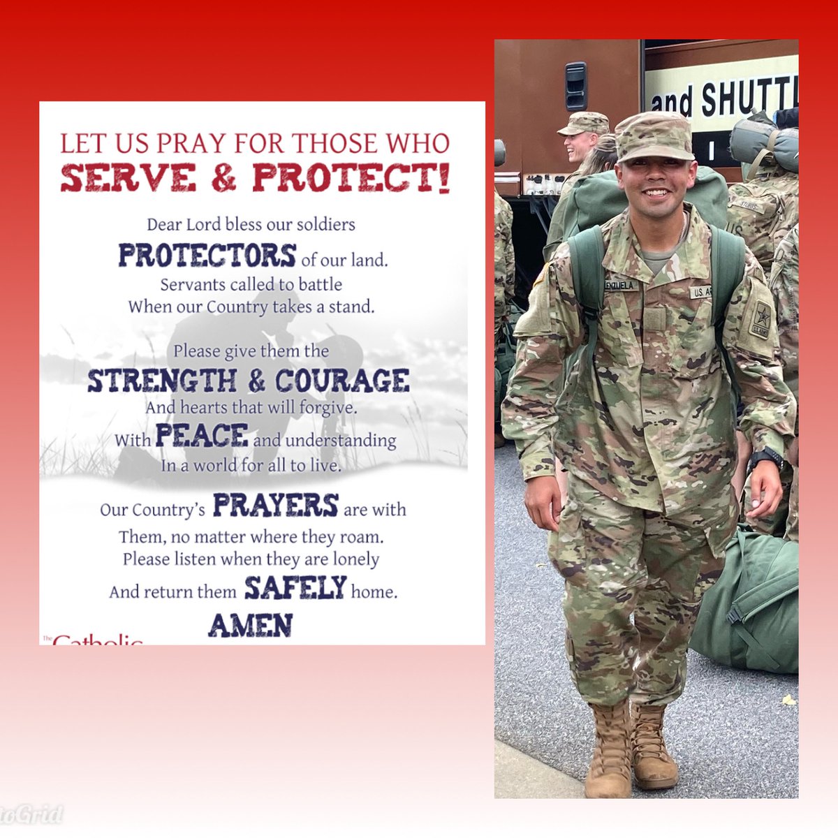 Marissa4812's tweet photo. He said “This is what I signed up for, this is what I trained for. It’ll be ok”. I can’t help but worry about him &amp; all the military. There are a lot of families (thankfully not ours yet) preparing to send their loved ones to war. I pray for their strength, courage &amp; safe return. https://t.co/z83Dn3IsDT