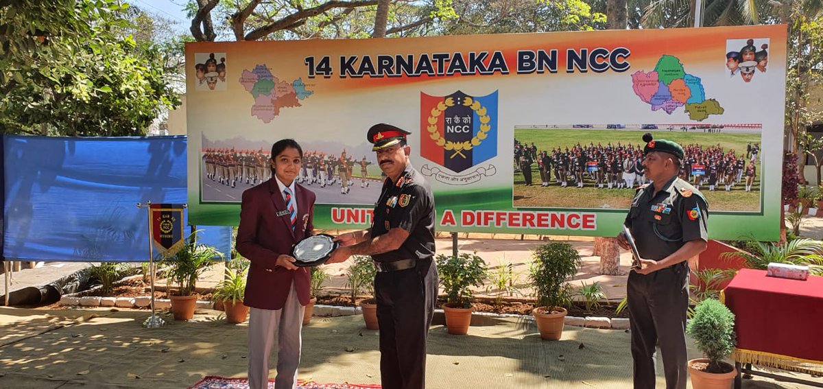 Dte_kargo's tweet photo. #RDC2022  Felicitation ceremony of RDC cdts of 14 Kar Bn, was held at Mysore. Unit got 3x DGNCC commendation Card and 1x Defence secretary commendation Card. Excellent accomplishment for a unit in one year @HQ_DG_NCC @adgpi @drajaykumar_ias @SpokespersonMoD https://t.co/jUOQ0JkFt2