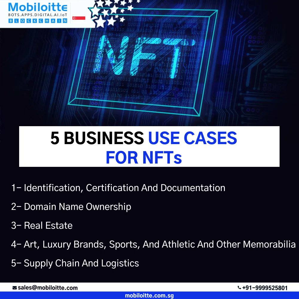 Mobiloitte_SG's tweet photo. Business use cases for NFTs?
1. Identification, Certification, and Documentation
2. Domain Name Ownership
3. Supply Chain and Logistics
Know More: https://t.co/1Bjpg1NuQd
Call/WhatsApp: +91-9999525801
Email: sales@mobiloitte.com
#NFTs #use_cases #supply_chain https://t.co/932uW3iA9V