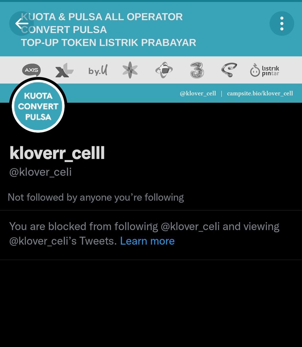 KLOVER_CELL's tweet photo. ‼️ Penipu/Scammer Klon Akun ‼️

Hati2 sama nih orang (@.klover_celi)
= https://t.co/AVXGpIHdwr

Penipu pakai rekening orang, sekarang ngeklon.
JANGAN mau cv atau transaksi apapun!

#zonatipu #zonauang #zonaba #zonajajan 
@penipuaan https://t.co/LLMTJrkSPh