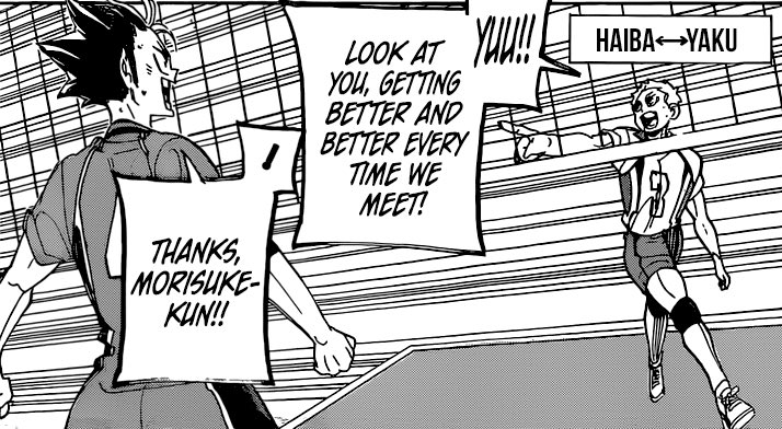 you know what's insane to me about yakunoya...

nishinoya went from calling yaku #3-san to calling each others first name WHICH IS BIG DEAL FOR ME OF COURSE ?? bc we have NO IDEA what happened between these two to get this so close 